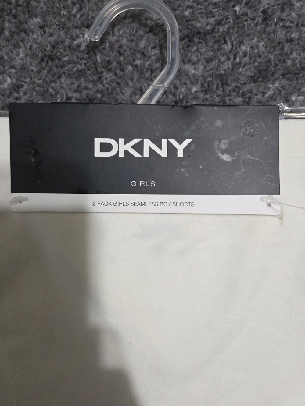 DKNY Girls Cream & Light Pink Cotton Blend Underwear Shorts - 2-Pack